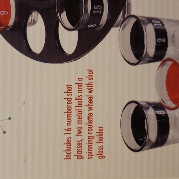 Spencer's Games Drinking Roulette Set 2-6 Players Ages 21+ - Picture 6 of 10